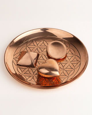 Koperen Oplaad Schaaltje | Flower of life