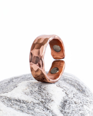 Koperen Ring | Gehamerd