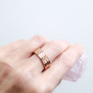 Koperen Ring | Gehamerd - M - DEVA LOVES