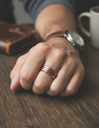 Koperen Ring - geometrisch