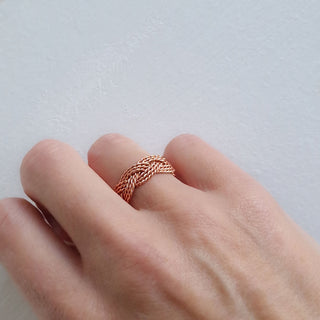 Koperen Ring | Gevlochten - S - DEVA LOVES