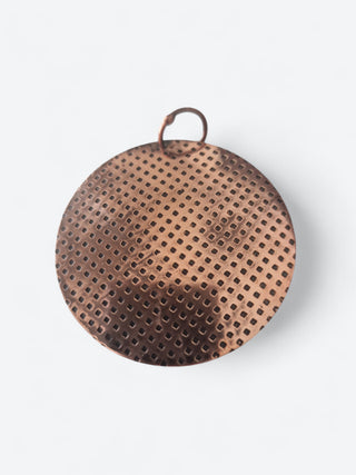 Koperen ronde hanger - geometrisch patroon