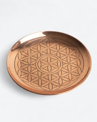 Koperen Schaaltje Levensbloem 15 cm | Heilige Geometrie