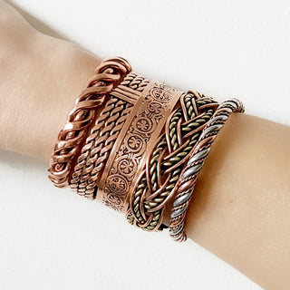 Copper Bracelet Magnetic - Twisted