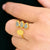 Satya Jewelry Ring labradoriet Beschermende Ring Goud Hamsa en Labradoriet
