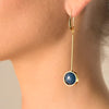 David Aubrey Jewelry Oorbellen Lange Oorbellen - Jade Blauw