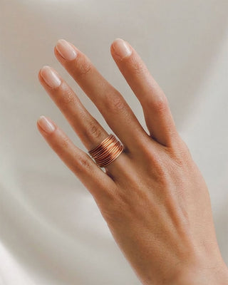 Luxe koperen multistack ring