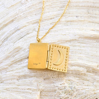 Maan Medaillon ketting | Goud - DEVA LOVES