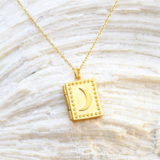 Maan Medaillon ketting | Goud - DEVA LOVES