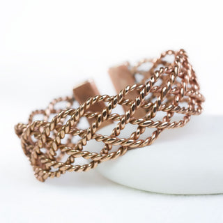 Copper Magnet Bracelet - open braiding