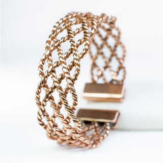 Copper Magnet Bracelet - open braiding