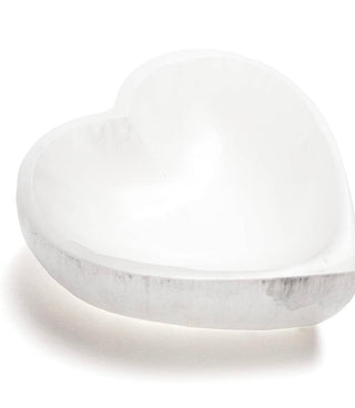Quasar Gems USA - Selenite Bowl Heart Shape 5 Sizes: 14cm