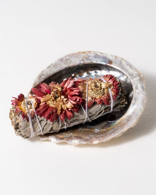 Red Sunflower & Witte Salie Smudge Stick - 10 cm