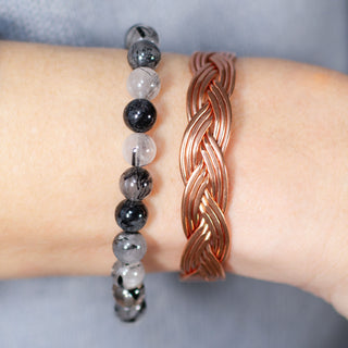 Copper Magnet Bracelet - braided - S