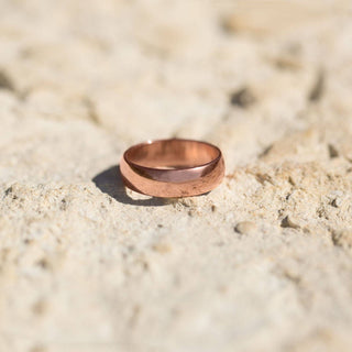Silver Stars Collection - 6mm Domed Solid Copper Ring: 12