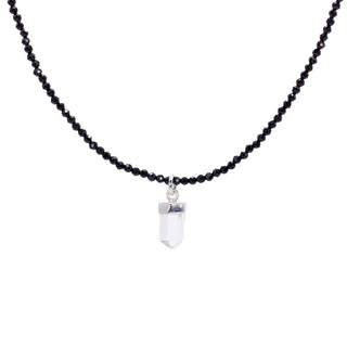 Gemstone Necklace - Black Spinel - 2mm