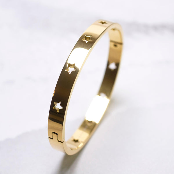 Sahira Jewelry Design Armband Bangle Goud - Sterren