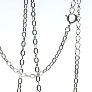 Zilveren Basis ketting - plat ovaal - 42 - 50cm - DEVA LOVES