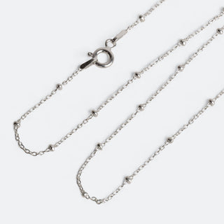 zilveren basis ketting met bolletjes