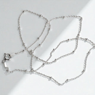 zilveren basis ketting met bolletjes